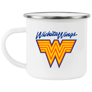 Wichita Wings Camping Mug 12oz Enamel MISL Soccer Wichita Wings Camping Mug 12oz Enamel MISL Soccer