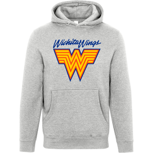 Wichita Wings Hoodie Pullover Premium MISL Soccer color Heather Grey Wichita Wings Hoodie Pullover Premium MISL Soccer color Heather Grey
