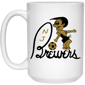 New Jersey Brewers Mug 15oz White Glossy Ceramic ASL Soccer New Jersey Brewers Mug 15oz White Glossy Ceramic ASL Soccer