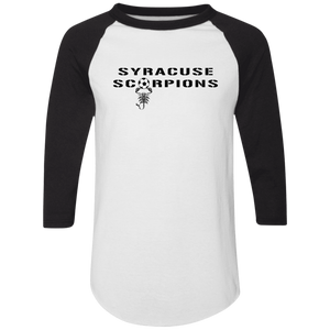 Syracuse Scorpions Raglan Shirt Colorblock ASL Soccer color White/Black Syracuse Scorpions Raglan Shirt Colorblock ASL Soccer color White/Black