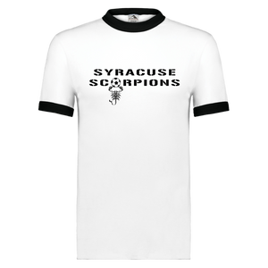 Syracuse Scorpions Ringer T-shirt ASL Soccer color White/Black Syracuse Scorpions Ringer T-shirt ASL Soccer color White/Black
