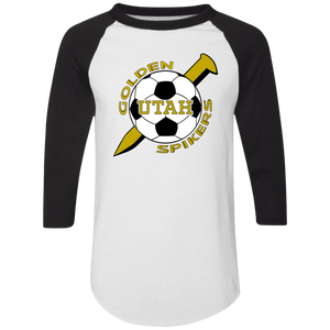 Utah Golden Spikers Raglan Shirt Colorblock ASL Soccer color White/Black Utah Golden Spikers Raglan Shirt Colorblock ASL Soccer color White/Black