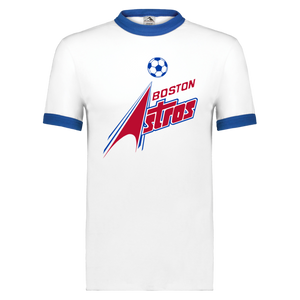 Boston Astros Ringer T-shirt ASL Soccer color White/Royal Blue Boston Astros Ringer T-shirt ASL Soccer color White/Royal Blue