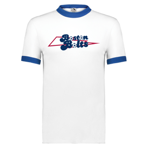 Boston Bolts Ringer T-shirt ASL Soccer color White/Royal Blue Boston Bolts Ringer T-shirt ASL Soccer color White/Royal Blue