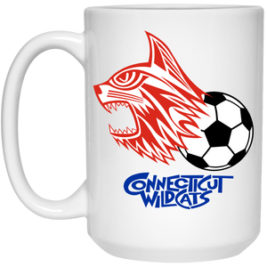 Connecticut Wildcats Mug 15oz White Glossy Ceramic ASL Soccer Connecticut Wildcats Mug 15oz White Glossy Ceramic ASL Soccer