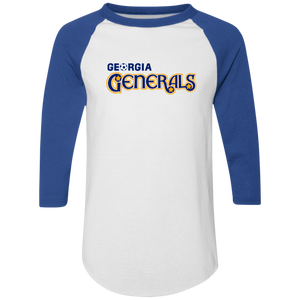 Georgia Generals Raglan Shirt Colorblock ASL Soccer color White/Royal Blue Georgia Generals Raglan Shirt Colorblock ASL Soccer color White/Royal Blue
