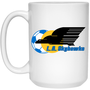 Los Angeles Skyhawks Mug 15oz White Glossy Ceramic ASL Soccer Los Angeles Skyhawks Mug 15oz White Glossy Ceramic ASL Soccer