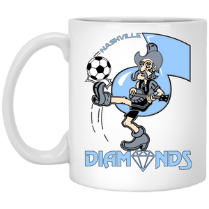 Nashville Diamonds Mug 11 oz. White Glossy Ceramic ASL Soccer Nashville Diamonds Mug 11 oz. White Glossy Ceramic ASL Soccer