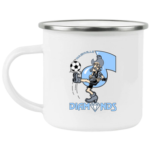 Nashville Diamonds Camping Mug 12 oz. Enamel ASL Soccer Nashville Diamonds Camping Mug 12 oz. Enamel ASL Soccer