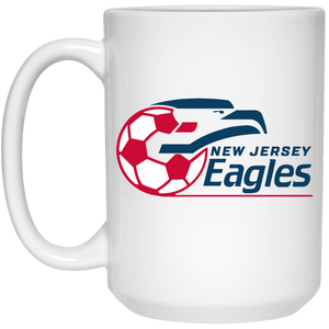 New Jersey Eagles Mug 15 oz. White Glossy Ceramic ASL Soccer New Jersey Eagles Mug 15 oz. White Glossy Ceramic ASL Soccer