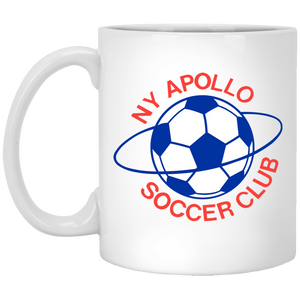 New York Apollo Mug 11 oz. White Glossy Ceramic ASL Soccer New York Apollo Mug 11 oz. White Glossy Ceramic ASL Soccer