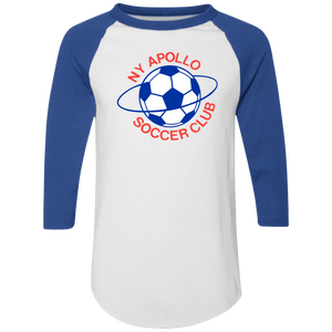 New York Apollo Raglan Shirt Colorblock ASL Soccer color White/Royal Blue New York Apollo Raglan Shirt Colorblock ASL Soccer color White/Royal Blue
