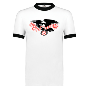 New York Eagles Ringer T-shirt ASL Soccer color White/Black New York Eagles Ringer T-shirt ASL Soccer color White/Black