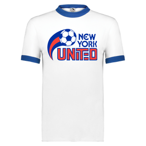 New York United Ringer T-shirt ASL Soccer color White/Royal Blue New York United Ringer T-shirt ASL Soccer color White/Royal Blue