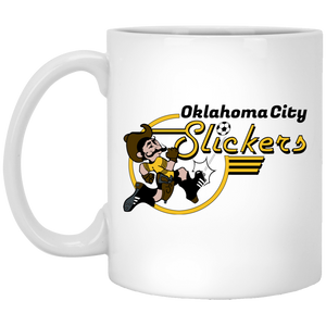 Oklahoma City Slickers Mug 11 oz. White Glossy Ceramic ASL Soccer Oklahoma City Slickers Mug 11 oz. White Glossy Ceramic ASL Soccer