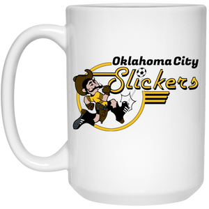 Oklahoma City Slickers Mug 15 oz. White Glossy Ceramic ASL Soccer Oklahoma City Slickers Mug 15 oz. White Glossy Ceramic ASL Soccer