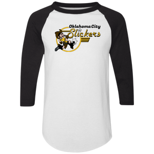 Oklahoma City Slickers Raglan Shirt Colorblock ASL Soccer color White/Black Oklahoma City Slickers Raglan Shirt Colorblock ASL Soccer color White/Black