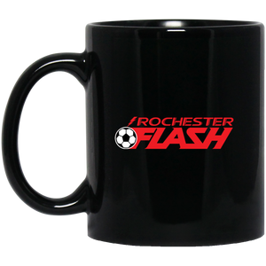 Rochester Flash Mug 11 oz. Black Glossy Ceramic ASL Soccer Rochester Flash Mug 11 oz. Black Glossy Ceramic ASL Soccer