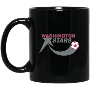 Washington Stars Mug 11 oz. Black Glossy Ceramic ASL Soccer Washington Stars Mug 11 oz. Black Glossy Ceramic ASL Soccer
