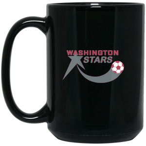 Washington Stars Mug 15 oz. Black Glossy Ceramic ASL Soccer Washington Stars Mug 15 oz. Black Glossy Ceramic ASL Soccer