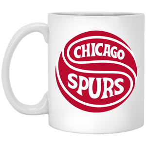 Chicago Spurs Mug 11 oz. White Glossy Ceramic NASL Soccer color White Chicago Spurs Mug 11 oz. White Glossy Ceramic NASL Soccer color White