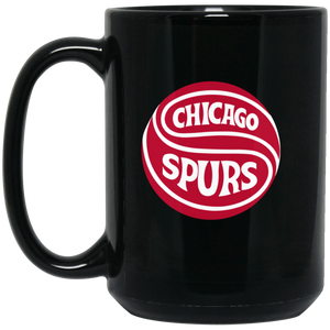 Chicago Spurs Mug 15 oz. Black Glossy Ceramic NASL Soccer Chicago Spurs Mug 15 oz. Black Glossy Ceramic NASL Soccer