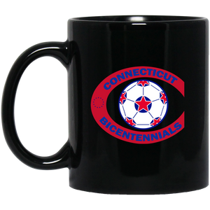 Connecticut Bicentennials Mug 11 oz. Black Glossy Ceramic NASL Soccer Connecticut Bicentennials Mug 11 oz. Black Glossy Ceramic NASL Soccer