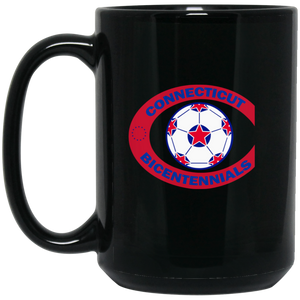 Connecticut Bicentennials Mug 15 oz. Black Glossy Ceramic NASL Soccer Connecticut Bicentennials Mug 15 oz. Black Glossy Ceramic NASL Soccer