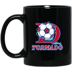 Dallas Tornado Mug 11 oz. Black Glossy Ceramic NASL Soccer Dallas Tornado Mug 11 oz. Black Glossy Ceramic NASL Soccer