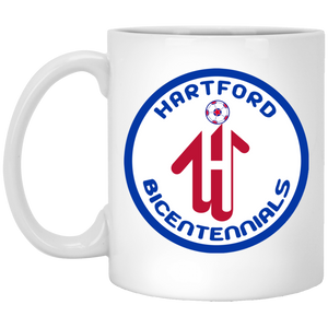 Hartford Bicentennials Mug 11 oz. White Glossy Ceramic NASL Soccer Hartford Bicentennials Mug 11 oz. White Glossy Ceramic NASL Soccer