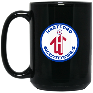 Hartford Bicentennials Mug 15 oz. Black Glossy Ceramic NASL Soccer Hartford Bicentennials Mug 15 oz. Black Glossy Ceramic NASL Soccer