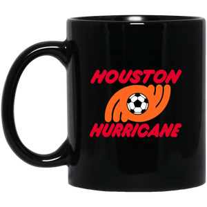 Houston Hurricane Mug 11 oz. Black Glossy Ceramic NASL Soccer Houston Hurricane Mug 11 oz. Black Glossy Ceramic NASL Soccer