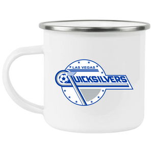 Las Vegas Quicksilvers Camping Mug 12 oz. Enamel NASL Soccer color White Las Vegas Quicksilvers Camping Mug 12 oz. Enamel NASL Soccer color White