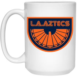 Los Angeles Aztecs Mug 15 oz. White Glossy Ceramic NASL Soccer Los Angeles Aztecs Mug 15 oz. White Glossy Ceramic NASL Soccer