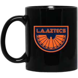 Los Angeles Aztecs Mug 11 oz. Black Glossy Ceramic NASL Soccer Los Angeles Aztecs Mug 11 oz. Black Glossy Ceramic NASL Soccer