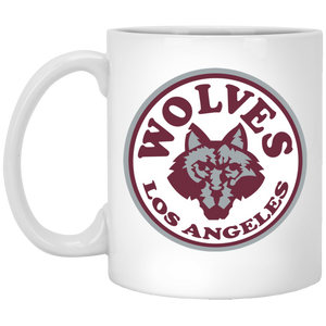 Los Angeles Wolves Mug 11 oz. Glossy Ceramic NASL Soccer color White Los Angeles Wolves Mug 11 oz. Glossy Ceramic NASL Soccer color White