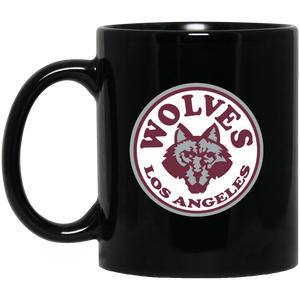 Los Angeles Wolves Mug 11 oz. Black Glossy Ceramic NASL Soccer Los Angeles Wolves Mug 11 oz. Black Glossy Ceramic NASL Soccer