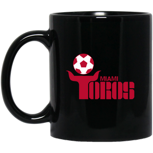 Miami Toros Mug 11 oz. Black Glossy Ceramic NASL Soccer Miami Toros Mug 11 oz. Black Glossy Ceramic NASL Soccer