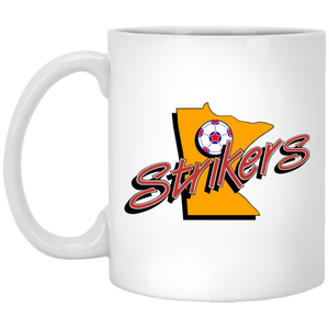 Minnesota Strikers Mug 11 oz. White Glossy Ceramic NASL Soccer color White Minnesota Strikers Mug 11 oz. White Glossy Ceramic NASL Soccer color White