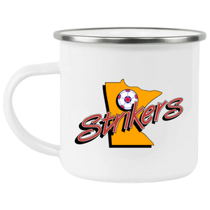 Minnesota Strikers Camping Mug 12 oz. Enamel NASL Soccer color White Minnesota Strikers Camping Mug 12 oz. Enamel NASL Soccer color White