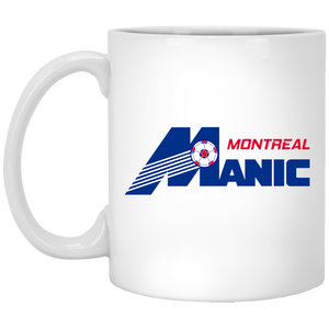 Montreal Manic Mug 11 oz. Glossy Ceramic NASL Soccer color White Montreal Manic Mug 11 oz. Glossy Ceramic NASL Soccer color White