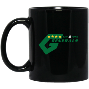 New York Generals Mug 11 oz. Black Glossy Ceramic NASL Soccer New York Generals Mug 11 oz. Black Glossy Ceramic NASL Soccer