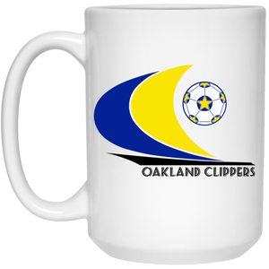 Oakland Clippers Mug 15 oz. White Glossy Ceramic NASL Soccer Oakland Clippers Mug 15 oz. White Glossy Ceramic NASL Soccer