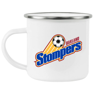 Oakland Stompers Camping Mug 12 oz. Enamel NASL Soccer color White Oakland Stompers Camping Mug 12 oz. Enamel NASL Soccer color White
