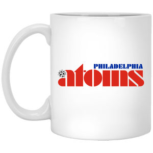 Philadelphia Atoms Mug 11 oz. Glossy Ceramic NASL Soccer color White Philadelphia Atoms Mug 11 oz. Glossy Ceramic NASL Soccer color White