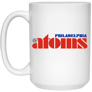 Philadelphia Atoms Mug 15 oz. White Glossy Ceramic NASL Soccer Philadelphia Atoms Mug 15 oz. White Glossy Ceramic NASL Soccer
