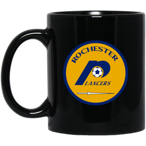 Rochester Lancers Mug 11 oz. Black Glossy Ceramic NASL Soccer Rochester Lancers Mug 11 oz. Black Glossy Ceramic NASL Soccer