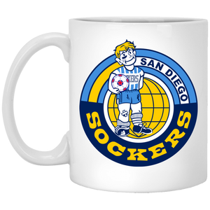 San Diego Sockers Mug 11 oz. Glossy Ceramic NASL Soccer color White San Diego Sockers Mug 11 oz. Glossy Ceramic NASL Soccer color White