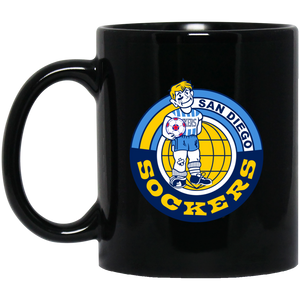 San Diego Sockers Mug 11 oz. Black Glossy Ceramic NASL Soccer San Diego Sockers Mug 11 oz. Black Glossy Ceramic NASL Soccer