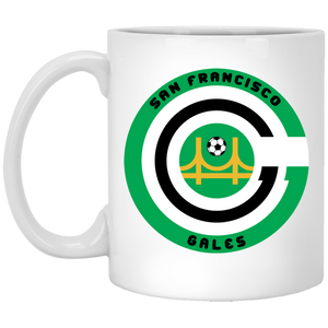 San Francisco Gales Mug 11 oz. Glossy Ceramic NASL Soccer color White San Francisco Gales Mug 11 oz. Glossy Ceramic NASL Soccer color White
